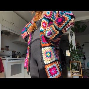 I made this granny square sweater